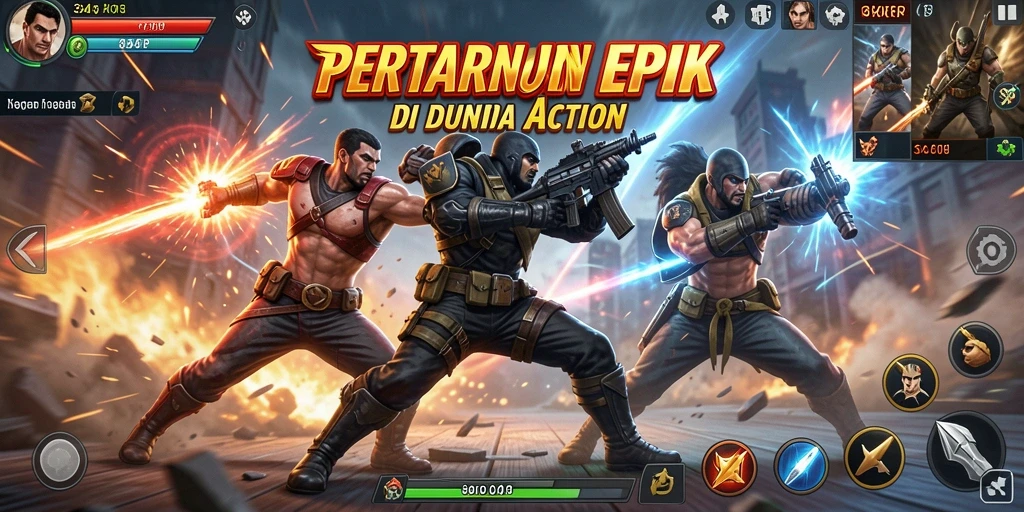 Gameplay seru 34R dengan aksi pertarungan yang mendebarkan.