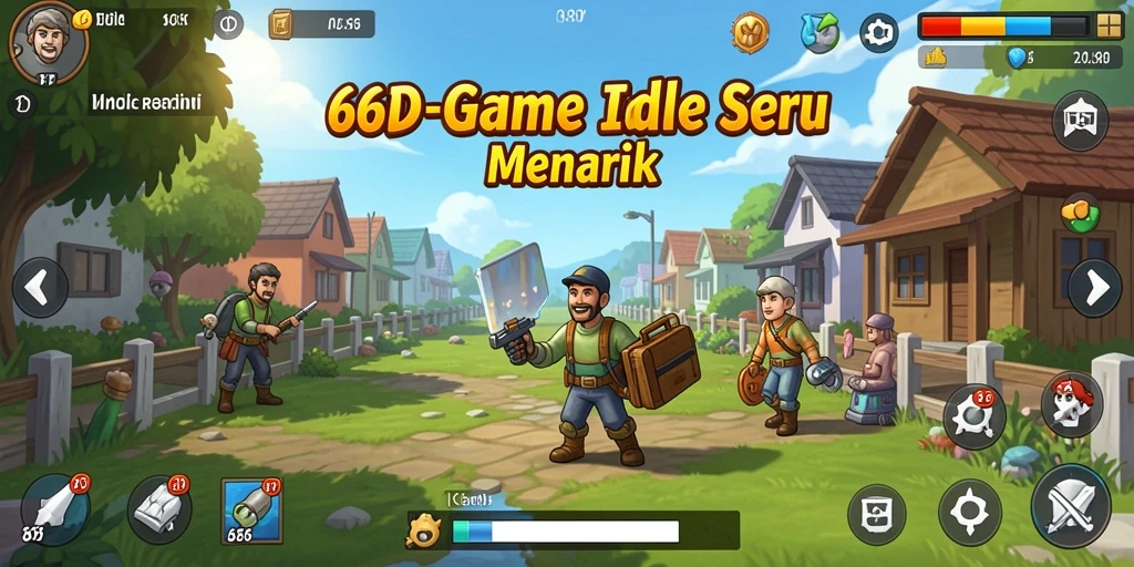 Screenshot utama 66D menampilkan gameplay Idle yang seru dan interaktif.