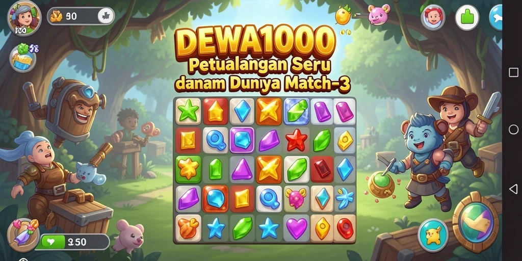 Tampilan gameplay DEWA1000 yang seru dan penuh warna.