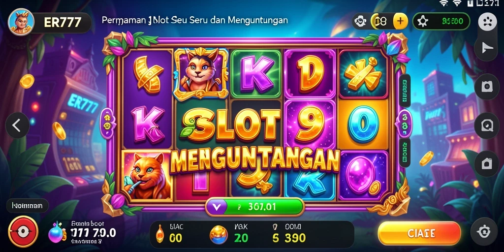Tampilan menarik gameplay Slot ER777 yang seru.