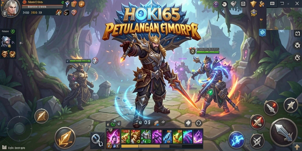 Tangkapan layar HOKI65 menampilkan aksi pertempuran seru dalam dunia MMORPG.