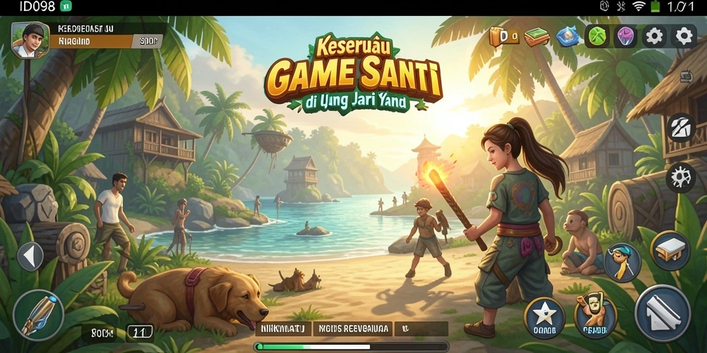 Screenshot ID098 menampilkan gameplay yang seru dan grafis cerah.