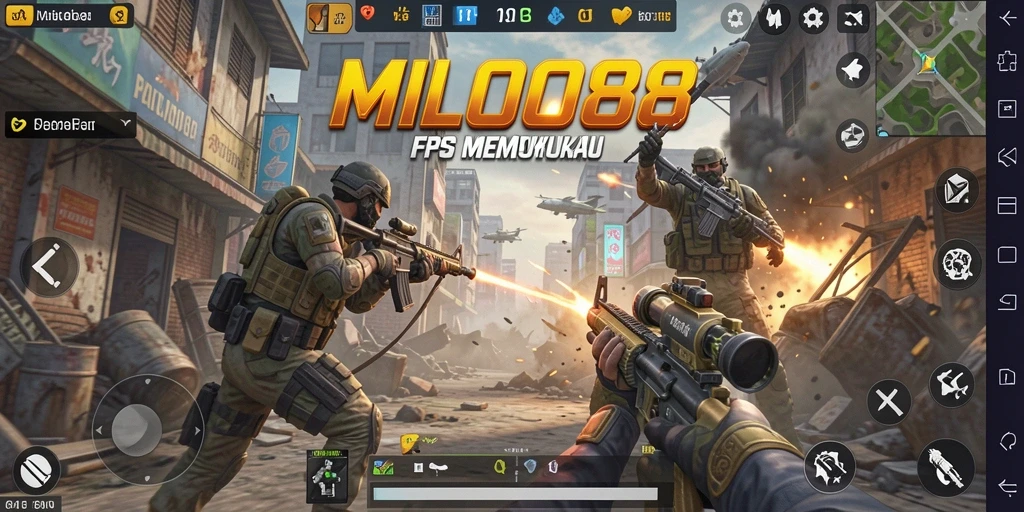 Tangkapan layar gameplay MILO88 menampilkan aksi tembak-menembak seru.