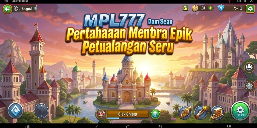 Tampilan menara pertahanan epik dalam aksi gameplay MPL777.