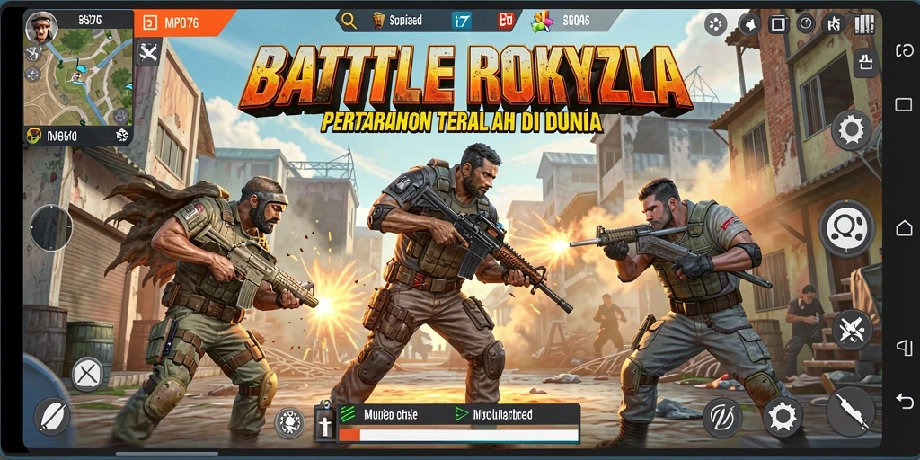 Screenshot gameplay MPO76 menunjukkan intensitas pertempuran Battle Royale.