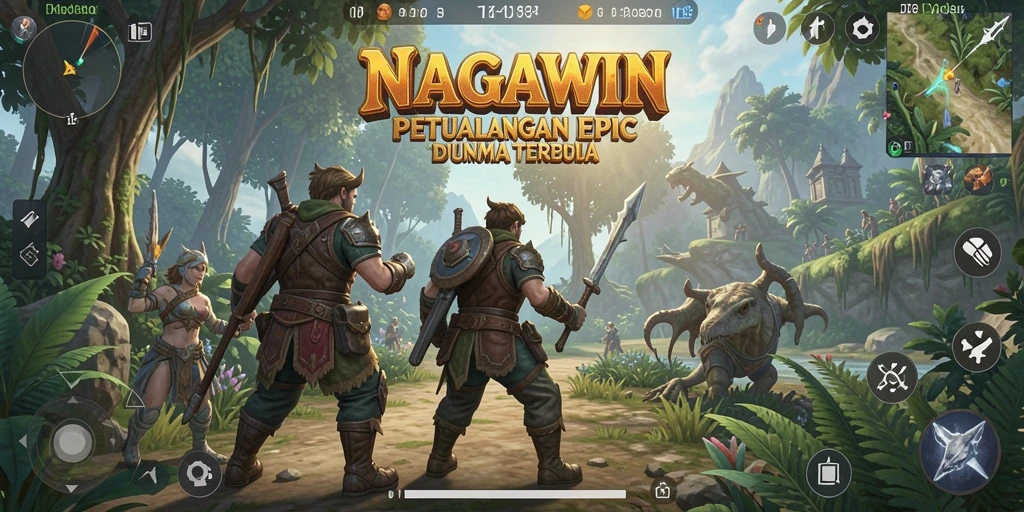 Tampilan gameplay NAGAWIN di dunia terbuka yang menakjubkan.