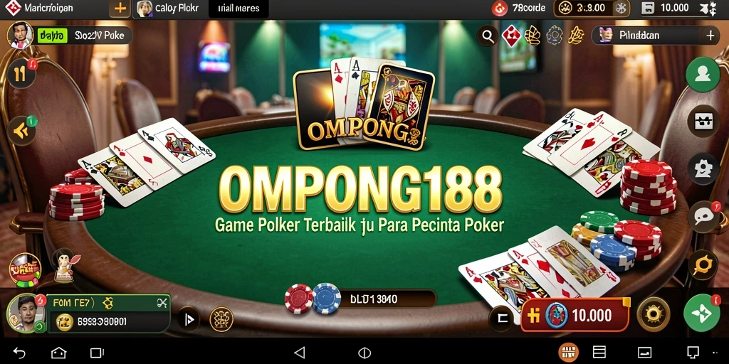 Screenshot gameplay OMPONG188 yang menampilkan serunya bermain Poker.