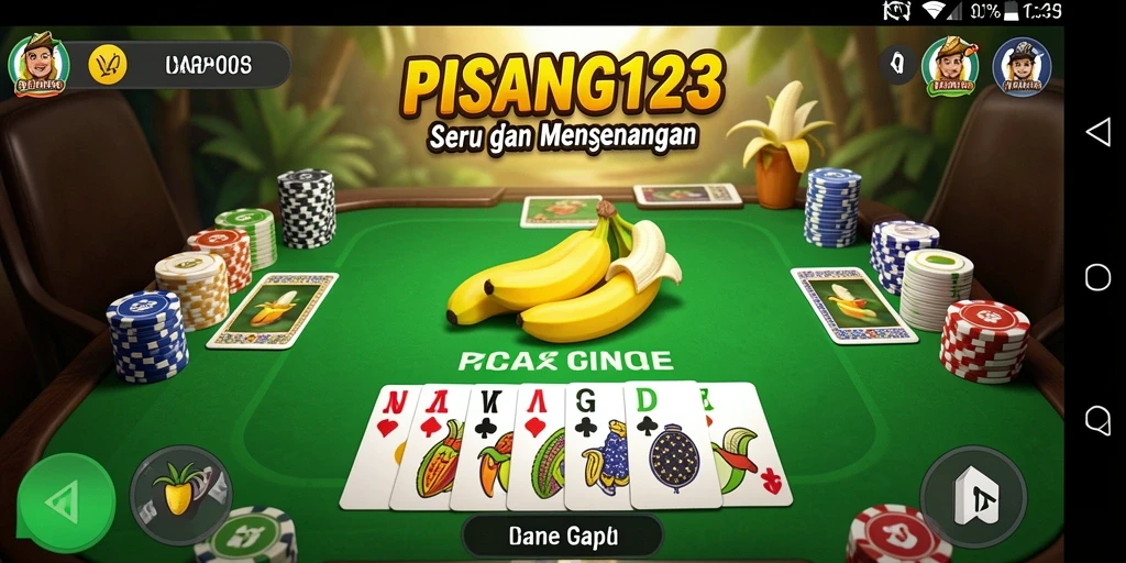 Screenshot PISANG123 menampilkan pemain yang sedang menyusun strategi dalam permainan Gaple.