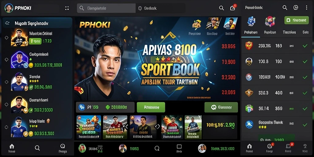 Tampilan menarik aplikasi PPHOKI saat memasang taruhan Sportsbook.