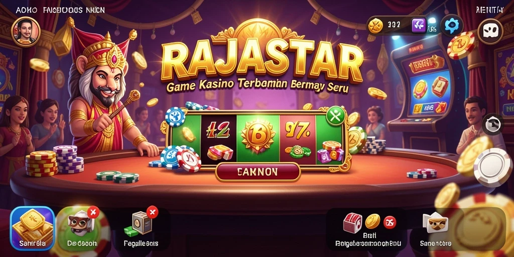 Screenshot gameplay kasino RAJASTAR yang menampilkan aksi mendebarkan.