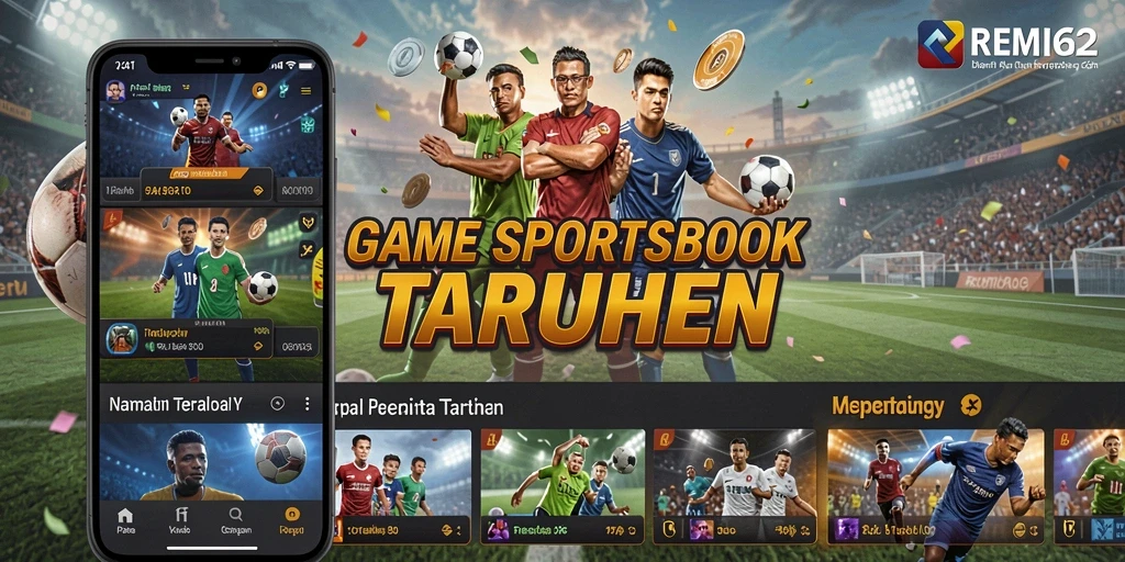 Screenshot REMI62 menampilkan tampilan antarmuka taruhan olahraga yang menarik.