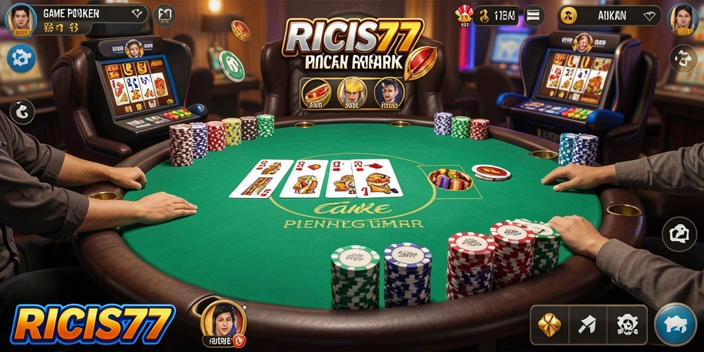Tampilan menarik dari gameplay RICIS77 yang memikat para pemain poker.