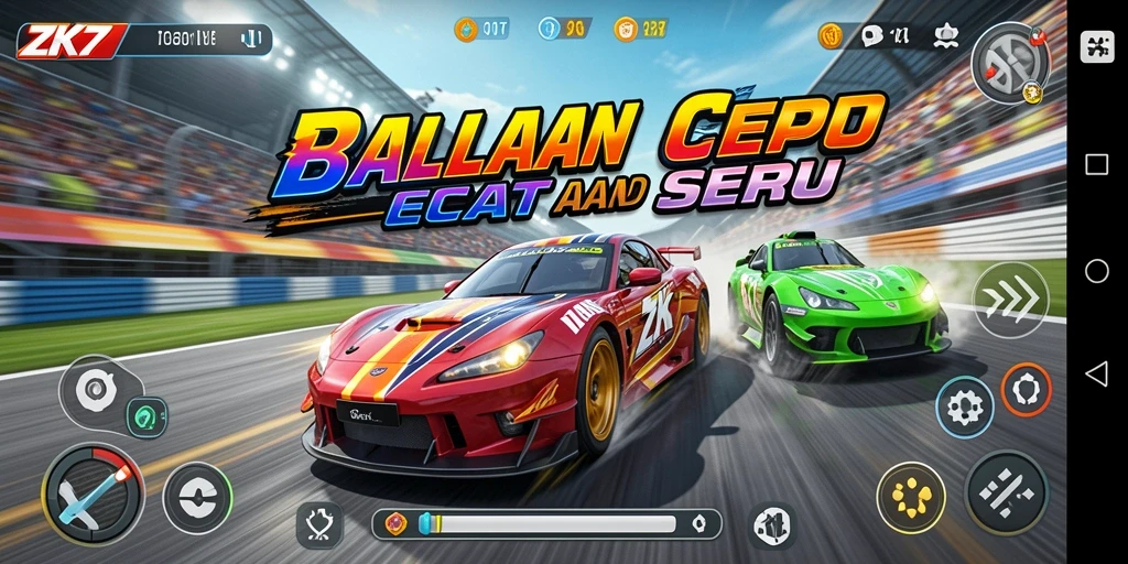 Gameplay balapan yang menegangkan dan seru di ZK7.